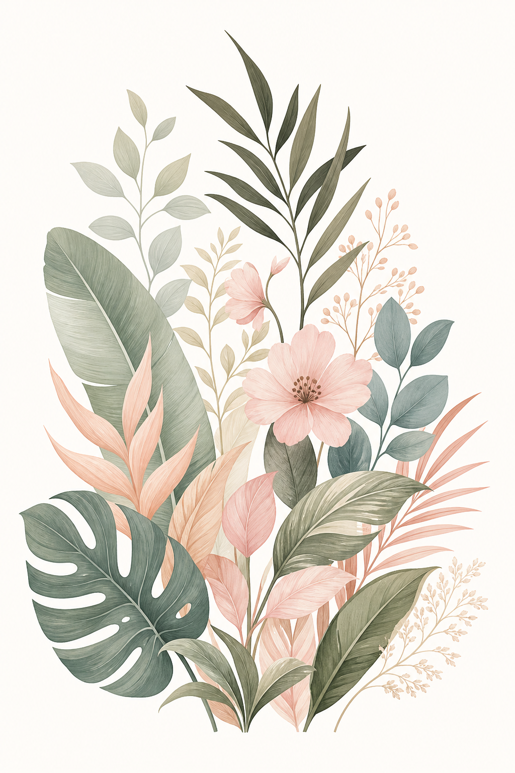 graphic_print botanical pastel