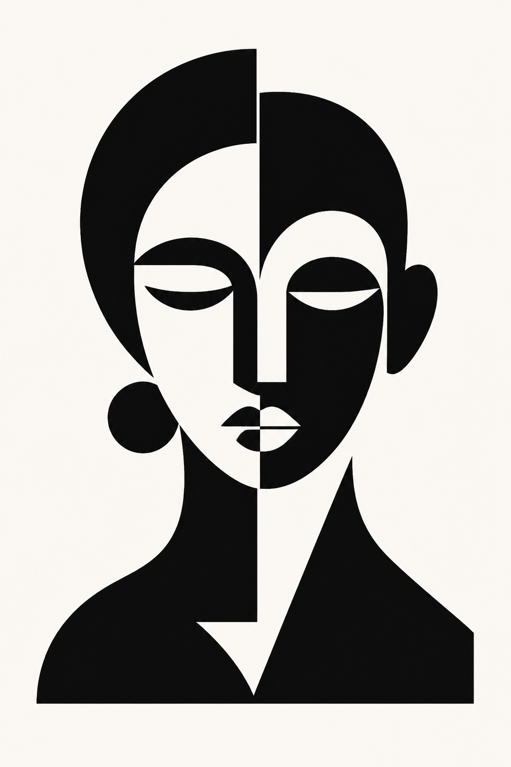 graphic_print figure_portrait monochrome