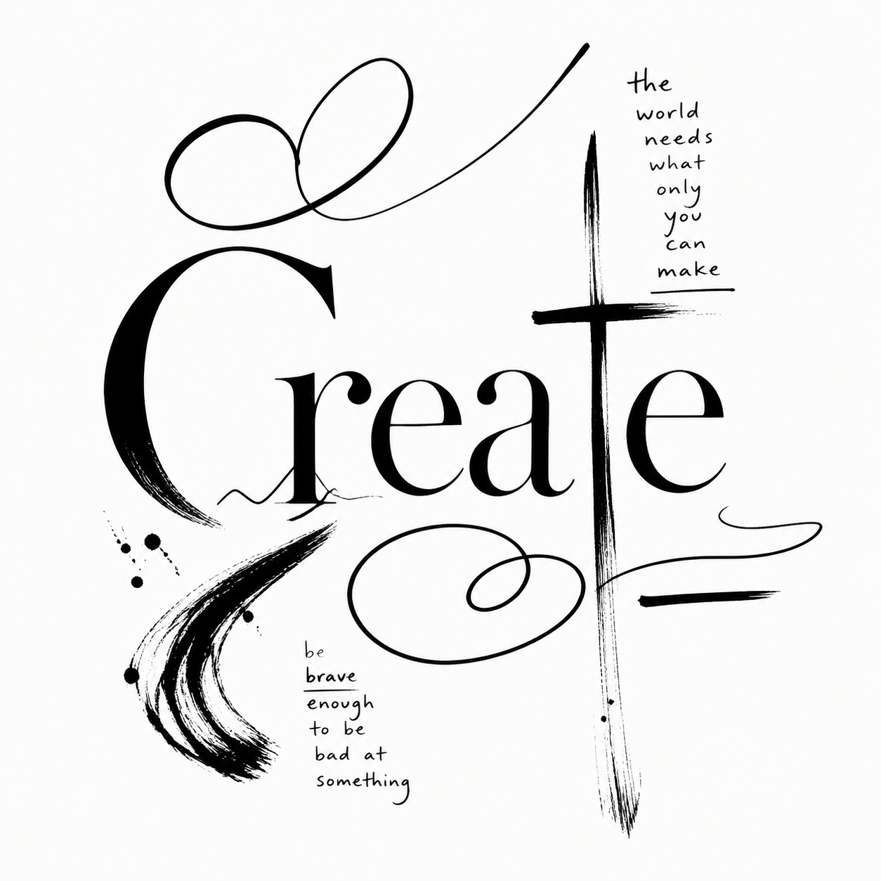 ink_line_drawing typography monochrome